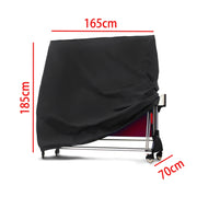 Outdoor Water-resistant And Dustproof Table Tennis Table Cover, Size: 165x70x185cm(Black Outside Silver Inside)