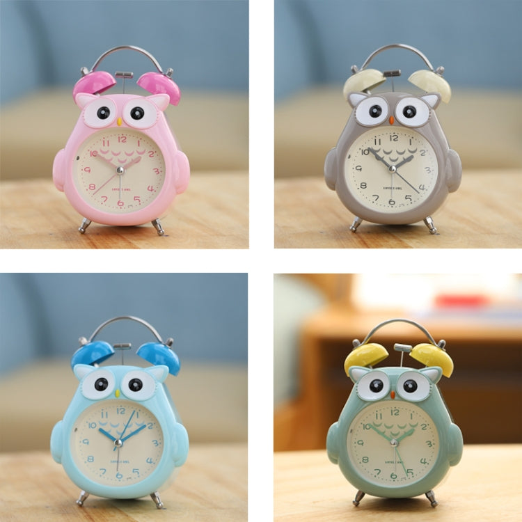 3 Inch Children Cartoon Owl Luminous Silent Bedside Snooze Small Alarm Clock(Gray) - Alarm Clocks by PMC TechLife | Online Shopping South Africa | PMC TechLife