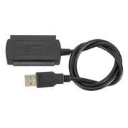 YP009 Three-Purpose USB to IDE/SATA Easy Drive Cable Hard Disk Drive Data Cable with Power Supply(UK Plug Set)