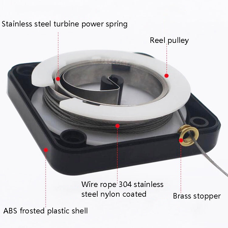 P093 Automatic Doorkeeper Telescher Door Closer Sliding Door Anti-Theft Box, Specification: 2nd Generation Black All Glue 800g 1m - Furniture Accessories by PMC TechLife | Online Shopping South Africa | PMC TechLife