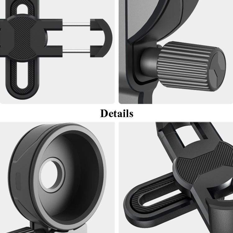 Eyeskey Telescope Phone Holder Camera Holder Telescope Universal Astronomical Mirror Phone Clip, Shape: CM-8M / S(Black) - Accessories by Eyeskey | Online Shopping South Africa | PMC TechLife | Buy Now Pay Later Mobicred