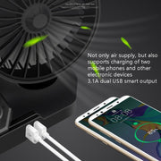 F558 With USB Mobile Phone Charging Car Fan 12/24V Car Truck Double Shaking Head Fan(Double Head 12V)