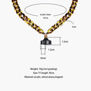 Wireless Earphones Acrylic Strong Magnetic Anti-Lost Chain For AirPods(Leopard)