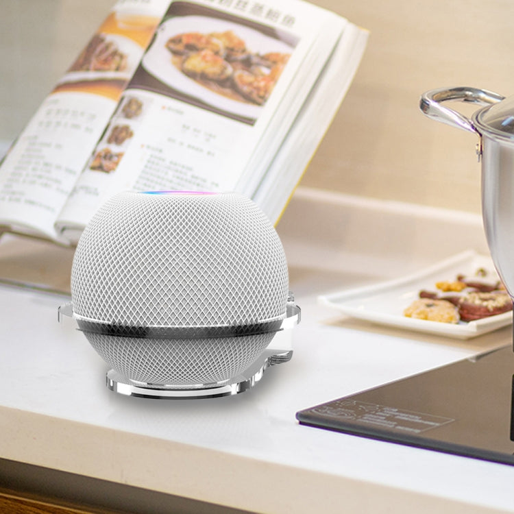 JP02Y Wall-Mounted / Desktop Acrylic Bracket For Apple HomePod Mini(Transparent) - Speaker Bracket by PMC TechLife | Online Shopping South Africa | PMC TechLife