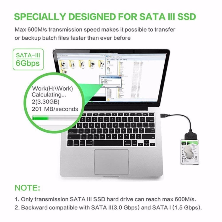 2.5-Inch USB To SATA Hard Drive Transfer SSD Hard Disk Play Passenger Cloud Data Cable - eSATA & SATA & IDE by PMC TechLife | Online Shopping South Africa | PMC TechLife