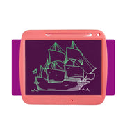 9 Inch Charging LCD Copy Writing Panel Transparent Electronic Writing Board, Specification: Monochrome Lines (Pink)