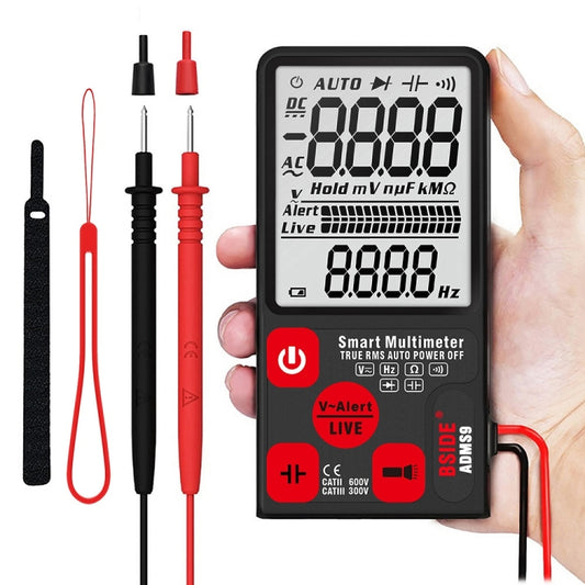 BSIDE ADMS9 Large-Screen Display Intelligent Automatic No Gear Shifting Ultra-Thin Digital Multimeter(Ordinary Screen) - Digital Multimeter by BSIDE | Online Shopping South Africa | PMC Jewellery | Buy Now Pay Later Mobicred