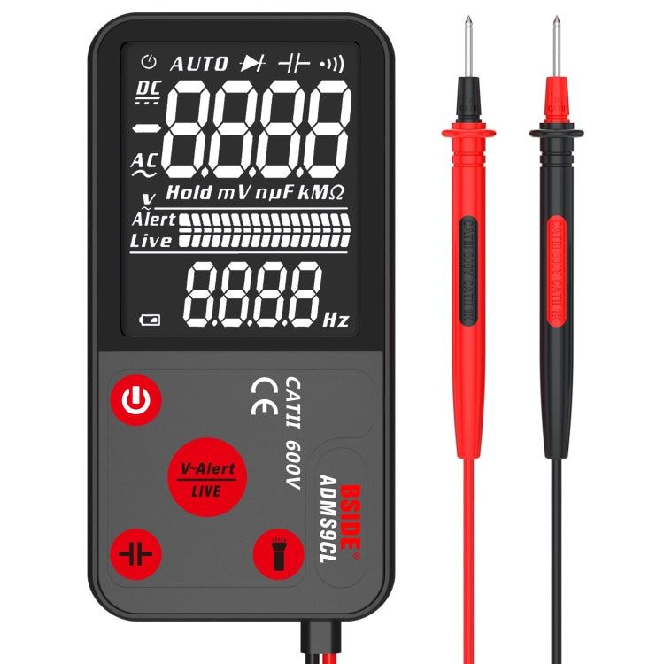 BSIDE ADMS9 Large-Screen Display Intelligent Automatic No Gear Shifting Ultra-Thin Digital Multimeter(Ordinary Screen)