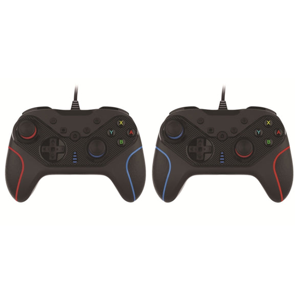 Wired Gamepad For Nintendo Switch / Android / iOS / PC(S818W Left Red Right Blue)