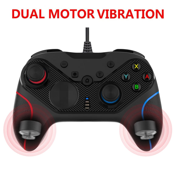 Wired Gamepad For Nintendo Switch / Android / iOS / PC(S818W Left Red Right Blue)