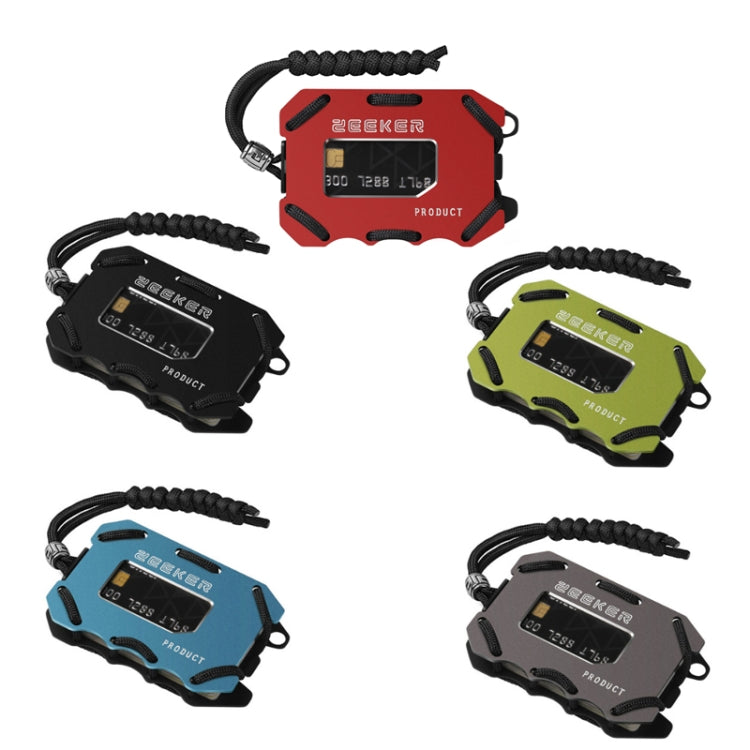 ZEEKER Metal Card Holder RFID Multifunctional EDC Wallet Large Capacity Minimalist Card Holder With Bottle Opener Function, Colour: Black - Card & Passport Bags by PMC TechLife | Online Shopping South Africa | PMC TechLife