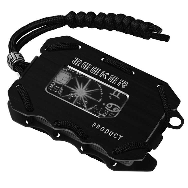 ZEEKER Metal Card Holder RFID Multifunctional EDC Wallet Large Capacity Minimalist Card Holder With Bottle Opener Function, Colour: Black - Card & Passport Bags by PMC TechLife | Online Shopping South Africa | PMC TechLife