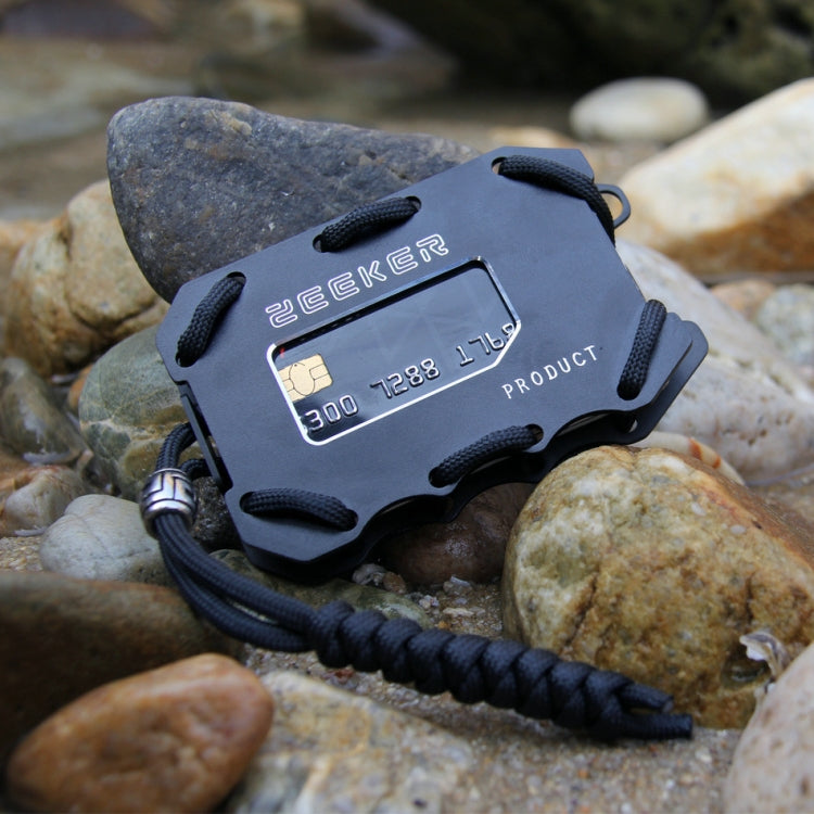 ZEEKER Metal Card Holder RFID Multifunctional EDC Wallet Large Capacity Minimalist Card Holder With Bottle Opener Function, Colour: Black - Card & Passport Bags by PMC TechLife | Online Shopping South Africa | PMC TechLife