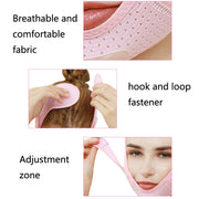V Face Sleep Bandage Facial Firming Lifting Mask(072 Pink)