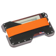 JK02 Metal Card Holder RFID Anti-Theft  Leather Wallet EDC Multifunctional Stainless Steel Aluminum Alloy Card Holder(Gray + Black  + Orange) - Antimagnetic RFID Package by PMC TechLife | Online Shopping South Africa | PMC TechLife | Buy Now Pay Later Mobicred