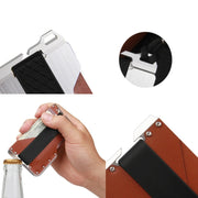 JK02 Metal Card Holder RFID Anti-Theft  Leather Wallet EDC Multifunctional Stainless Steel Aluminum Alloy Card Holder(Gray+ Black  + Gray)
