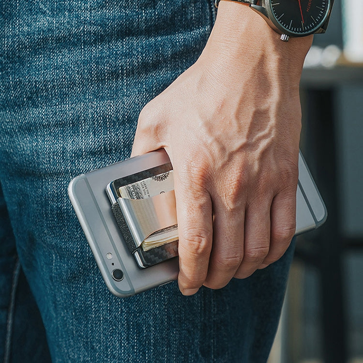 New-Bring Metal Carbon Fiber Wallet Ultra-Thin Card Holder Male RFID Anti-Theft Simple Wallet Bank Credit Card Storage Device(Black) - Card & Passport Bags by New-Bring | Online Shopping South Africa | PMC TechLife | Buy Now Pay Later Mobicred