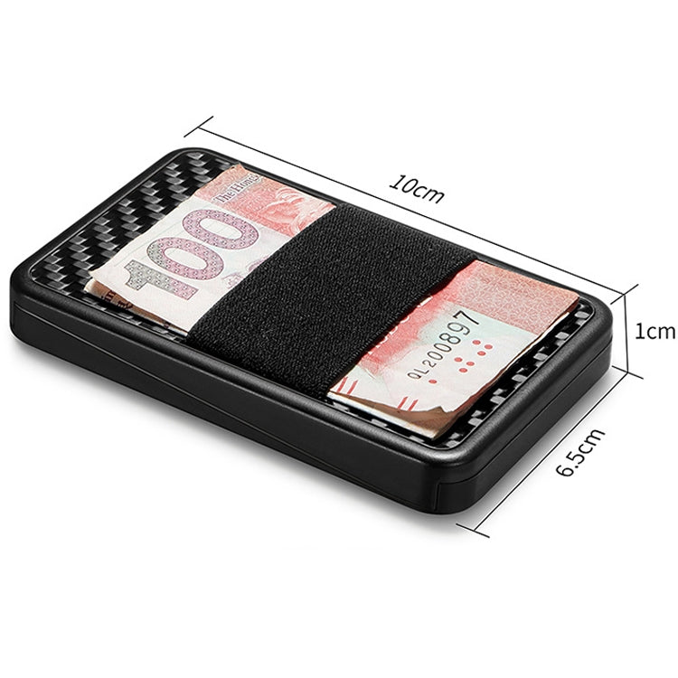 New-Bring  Carbon Fiber Metal Card Holder Male Personality Card Holder Anti-Theft  RFID Ultra-Thin Small Card Box(Black) - free shipping - PMC Jewellery - Order now!