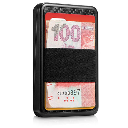 New-Bring  Carbon Fiber Metal Card Holder Male Personality Card Holder Anti-Theft  RFID Ultra-Thin Small Card Box(Black) - free shipping - PMC Jewellery - Order now!