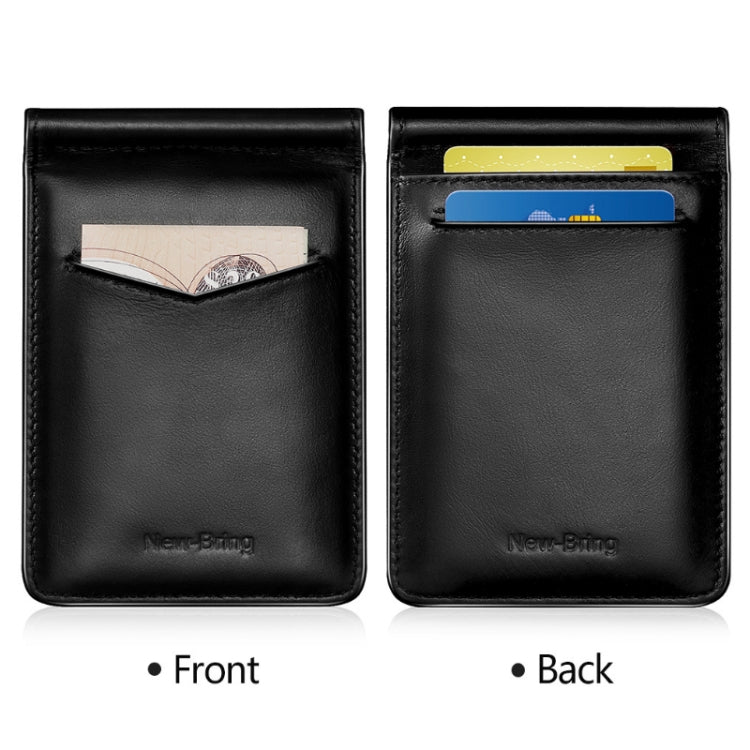 New-Bring Anti-Theft RFID Card Holder Men Ultra-Thin Card Holder Multi-Card Position ID Leather Case(Carbon Fiber) - Card & Passport Bags by PMC Jewellery | Online Shopping South Africa | PMC Jewellery | Buy Now Pay Later Mobicred