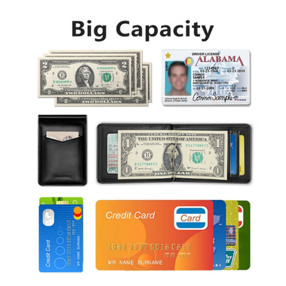 New-Bring Anti-Theft RFID Card Holder Men Ultra-Thin Card Holder Multi-Card Position ID Leather Case(Carbon Fiber) - Card & Passport Bags by PMC Jewellery | Online Shopping South Africa | PMC Jewellery | Buy Now Pay Later Mobicred