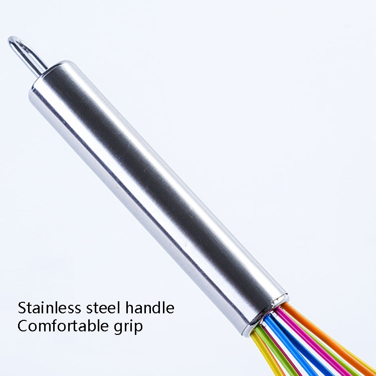 Silicone Egg Beater Home Egg Mixer Kitchen Gadgets Cream Baking Tools, Colour: 8 inch Black - free shipping - PMC TechLife - Order now!