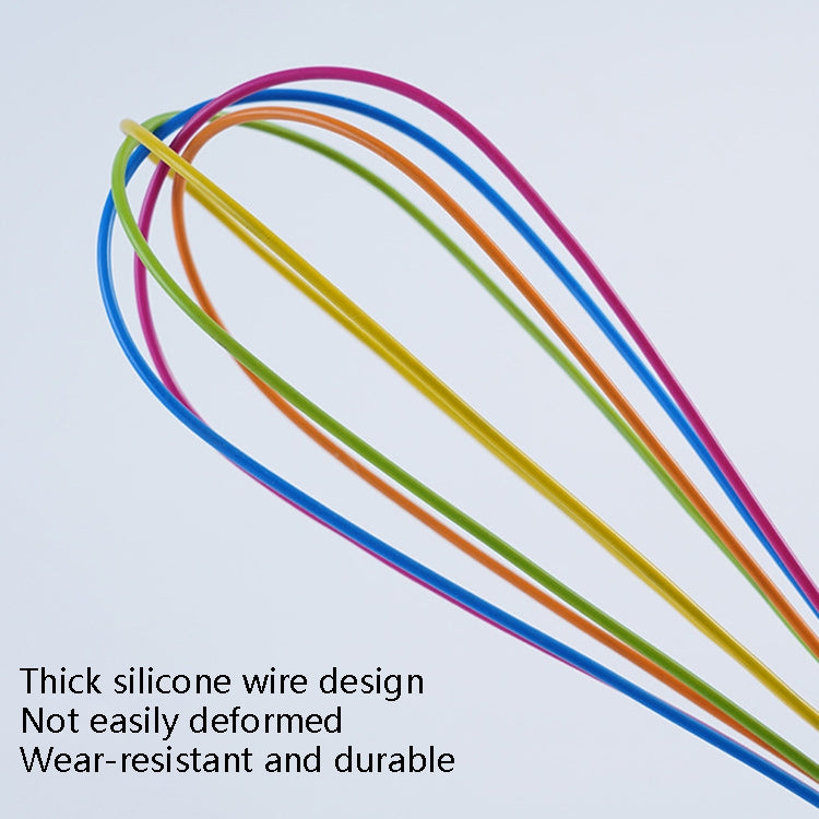 Silicone Egg Beater Home Egg Mixer Kitchen Gadgets Cream Baking Tools, Colour: 12 inch Purple - Stirrer & Squeezer by PMC TechLife | Online Shopping South Africa | PMC TechLife