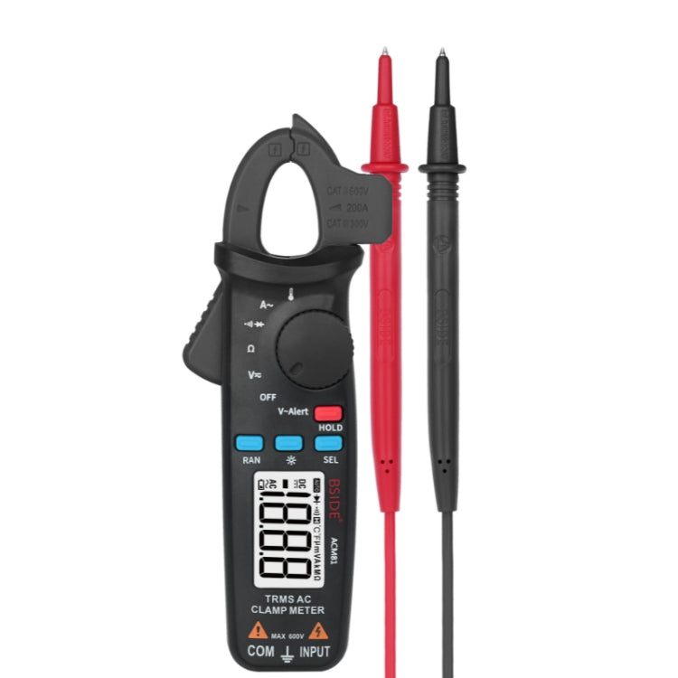 BSIDE ACM81 Digital Clamp Meter Auto-Rang 1mA Accuracy 200A Current DC AC Multimeter(Black) - Digital Multimeter by BSIDE | Online Shopping South Africa | PMC Jewellery | Buy Now Pay Later Mobicred