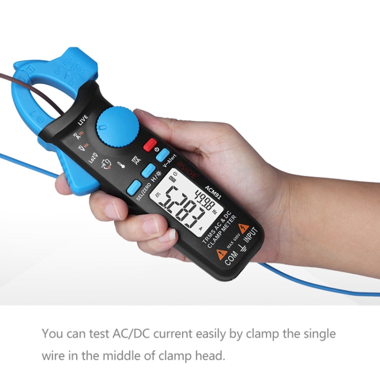 BSIDE ACM91 Digital Clamp Meter AC/DC Current 1mA True RMS Auto Range  Capacitor Tester Multimeter(Blue) - free shipping - PMC Jewellery - Order now!