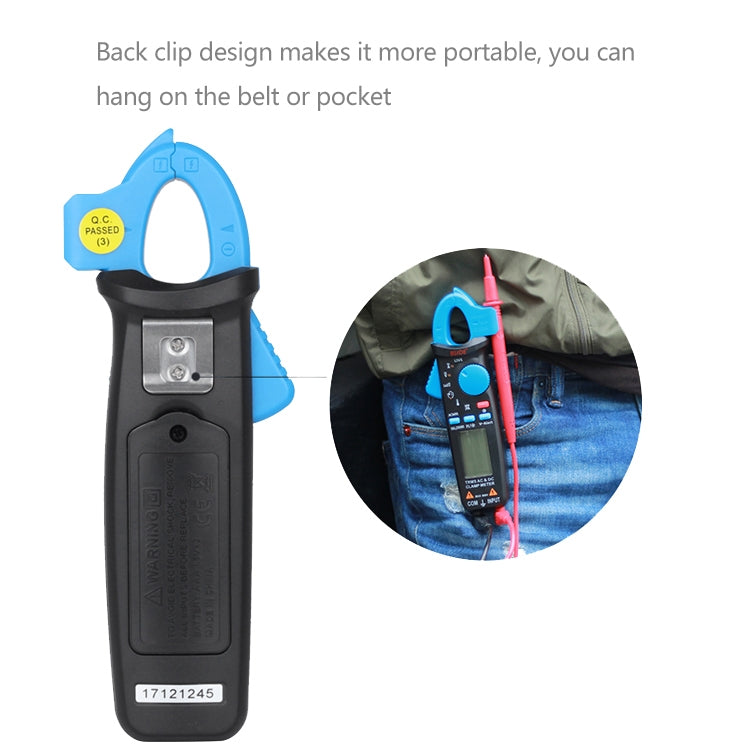 BSIDE ACM91 Digital Clamp Meter AC/DC Current 1mA True RMS Auto Range  Capacitor Tester Multimeter(Blue) - free shipping - PMC Jewellery - Order now!