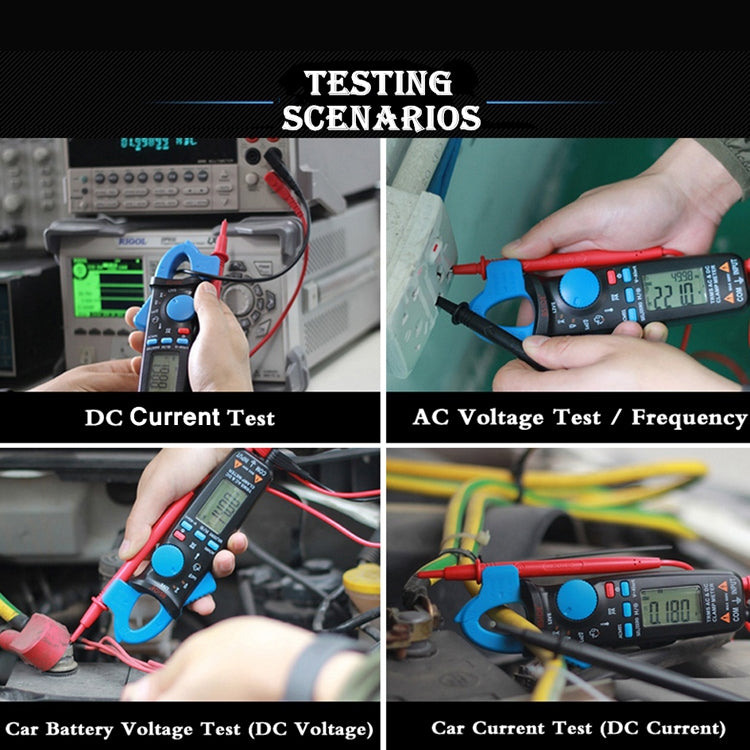 BSIDE ACM91 Digital Clamp Meter AC/DC Current 1mA True RMS Auto Range  Capacitor Tester Multimeter(Blue)