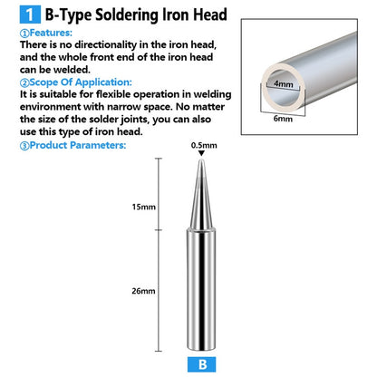 17 PCS / Set Soldering Tips 936 Soldering Station Pure Copper Soldering Iron Tips Lead-Free Soldering Iron Tips - free shipping - PMC Jewellery - Order now!