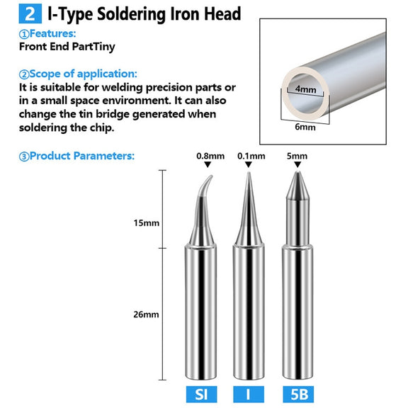 17 PCS / Set Soldering Tips 936 Soldering Station Pure Copper Soldering Iron Tips Lead-Free Soldering Iron Tips