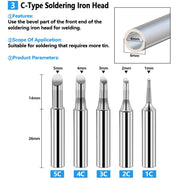 17 PCS / Set Soldering Tips 936 Soldering Station Pure Copper Soldering Iron Tips Lead-Free Soldering Iron Tips