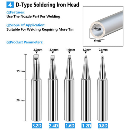 17 PCS / Set Soldering Tips 936 Soldering Station Pure Copper Soldering Iron Tips Lead-Free Soldering Iron Tips - free shipping - PMC Jewellery - Order now!