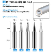 17 PCS / Set Soldering Tips 936 Soldering Station Pure Copper Soldering Iron Tips Lead-Free Soldering Iron Tips