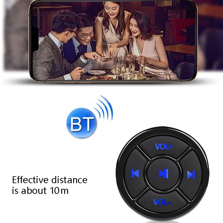 Car Mobile Phone Remote Control Bluetooth Wireless Multimedia Button Remote Control Music Playback Selfie, Colour: Black With Buckle - Bluetooth Car Kits by PMC TechLife | Online Shopping South Africa | PMC TechLife | Buy Now Pay Later Mobicred