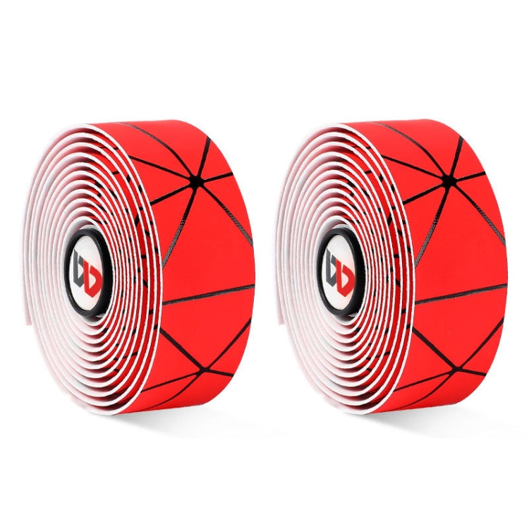 1 Pair WEST BIKING YP0804059 Road Bike Color Line Bar Belt PU Non-Slip Riding Bar Belt(Red Black) - free shipping - PMC TechLife - Order now!