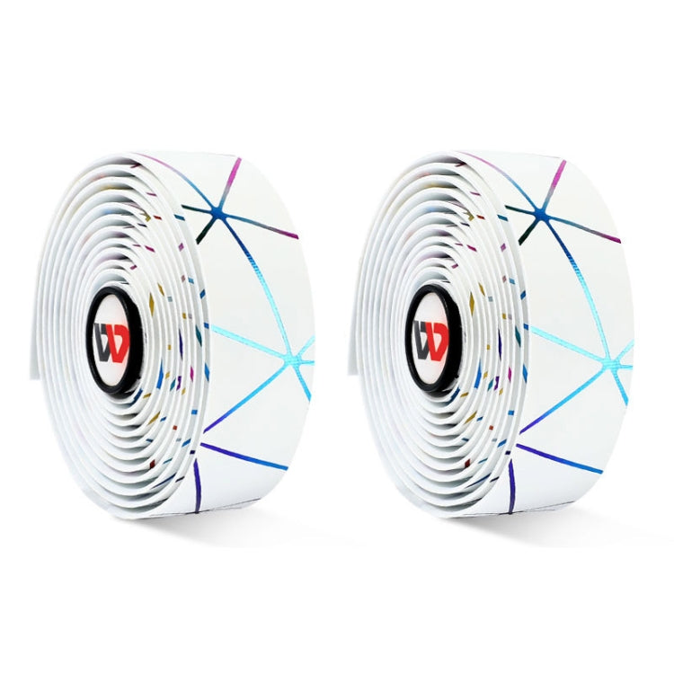 1 Pair WEST BIKING YP0804059 Road Bike Color Line Bar Belt PU Non-Slip Riding Bar Belt(White Color) - Decorative Accessories by WEST BIKING | Online Shopping South Africa | PMC TechLife | Buy Now Pay Later Mobicred