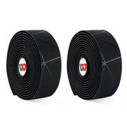 1 Pair WEST BIKING YP0804059 Road Bike Color Line Bar Belt PU Non-Slip Riding Bar Belt(Pure Black)