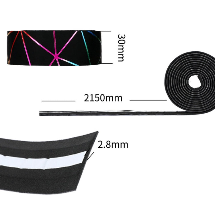 1 Pair WEST BIKING YP0804059 Road Bike Color Line Bar Belt PU Non-Slip Riding Bar Belt(Red Black) - free shipping - PMC TechLife - Order now!
