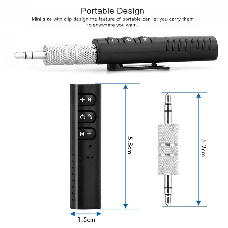 H-139 3.5mm Lavalier Bluetooth Audio Receiver with Metal Adapter(Red)