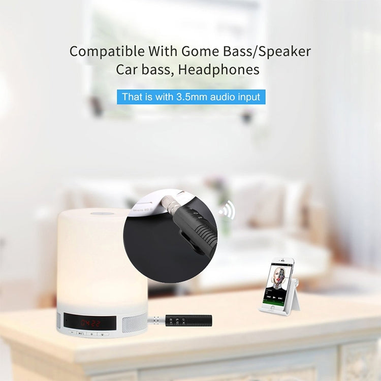 H-139 3.5mm Lavalier Bluetooth Audio Receiver with Metal Adapter(Red)