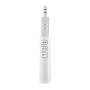 H-139 3.5mm Lavalier Bluetooth Audio Receiver with Metal Adapter(White)