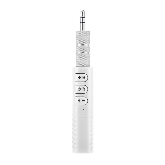 H-139 3.5mm Lavalier Bluetooth Audio Receiver with Metal Adapter(White)