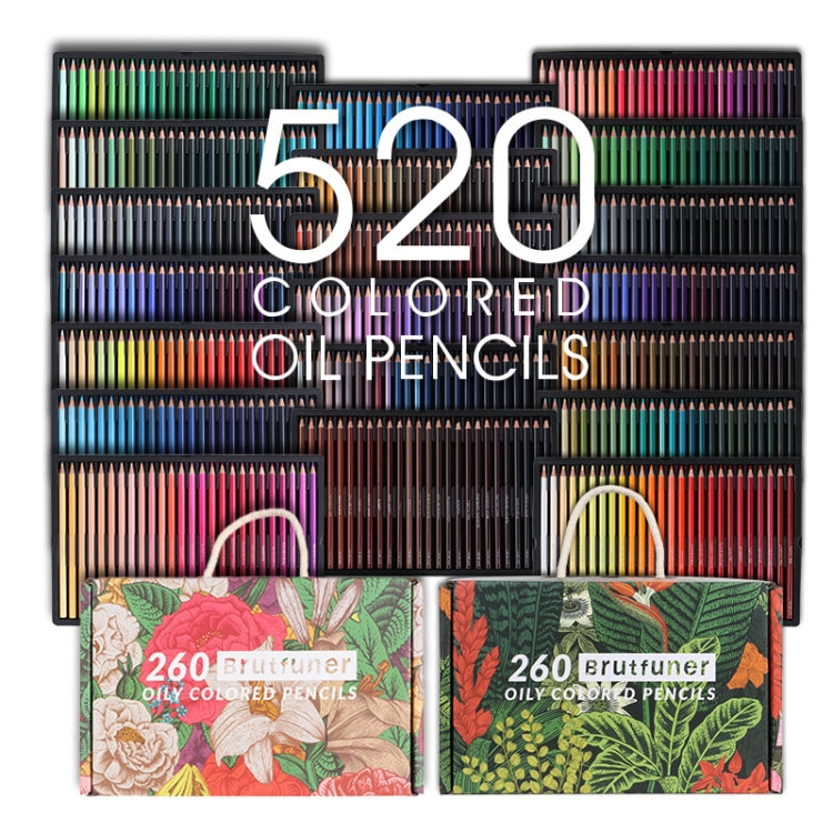 BRUTFUNER 520 Colors Color Lead Set Art Painting Oily Hand-Painted Color Lead(Gift Box Packaging) - free shipping - PMC Jewellery - Order now!