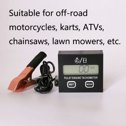 ZSB-03 Chain Saw Tachometer Gasoline Engine Lawn Mower High Tachometer Digital Display Induction Pulse Tachometer, Specification: Double Button Clip Version - free shipping - PMC Jewellery - Order now!