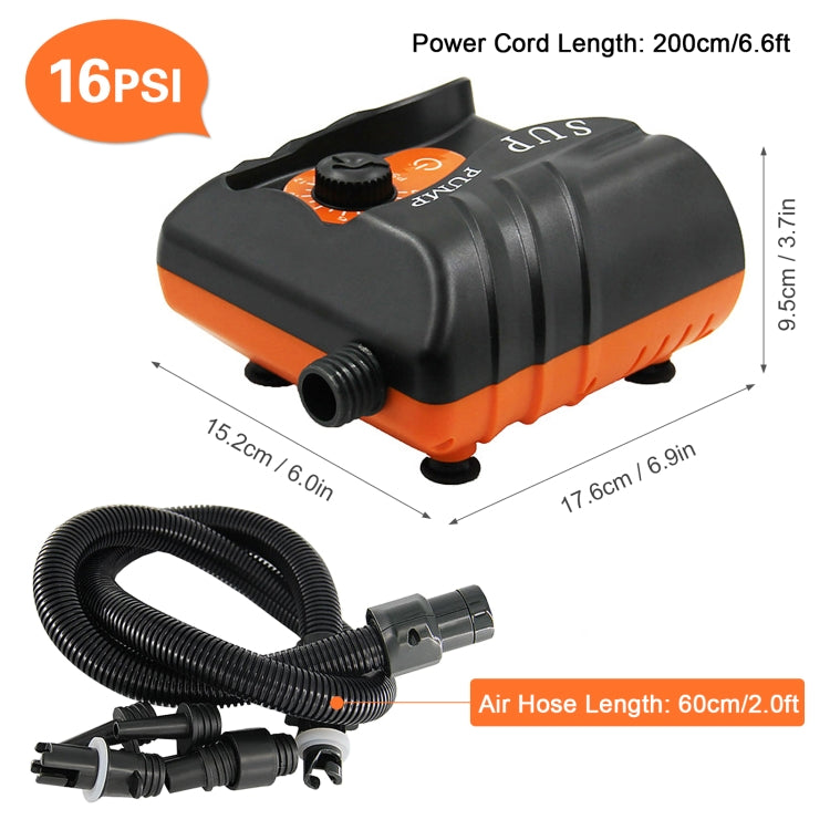 HT-785 SUP Paddle Board 16PSI High Pressure Car Inflatable Pump 12V Electric Air Pump With 6 Connectors - Inflatable Pump by PMC TechLife | Online Shopping South Africa | PMC TechLife