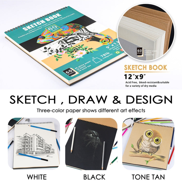 50 in 1 Sketch Pencil Tool Set High-Gloss Metal Pen Carbon Pen Painting Art Set(Black) - Art Supplies by PMC TechLife | Online Shopping South Africa | PMC TechLife