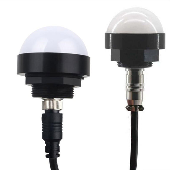 24V Safety Three-Color Warning Light Alarm LED Hemispherical Water-resistant Indicator(Audible)